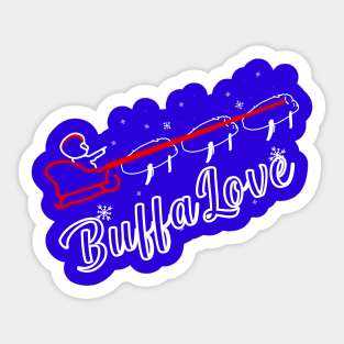 Buffalove winter Sticker